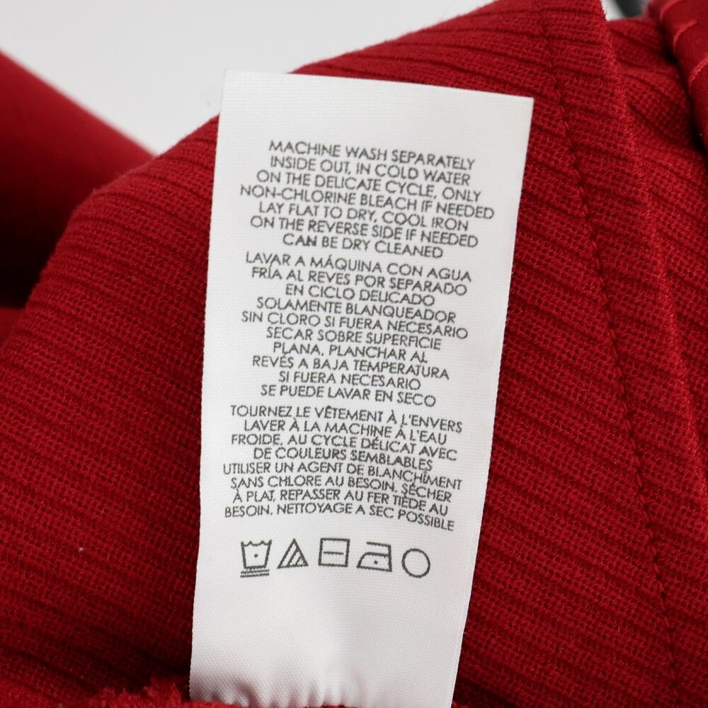 Cabi Jacket Womens Large Dark Red Twill Pockets Fitted Waist Snaps Preppy - Picture 16 of 16